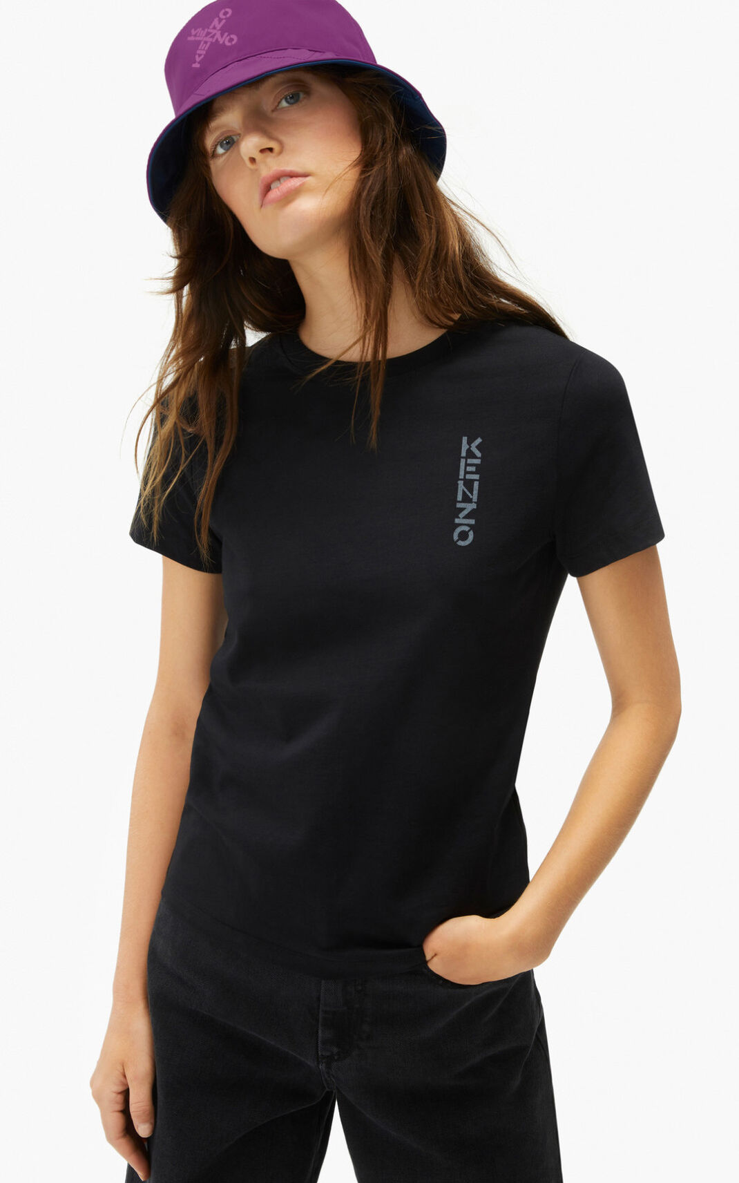 T Shirt Kenzo Archive Floral Femme Noir | FYOP-69512